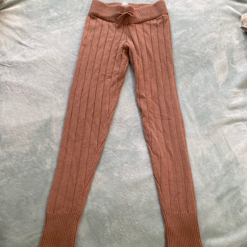 Ribbed Self-Tie Leggings